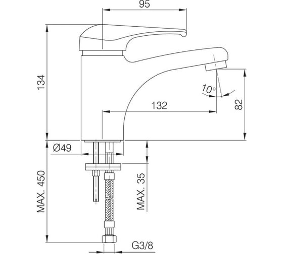 Смеситель для раковины Risco Tina Basin Mixer Tina 11009210000