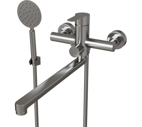 Смеситель для ванны и умывальника MIXLINE "Stainless" картридж 35 мм, нержавеющая сталь mlss32-02 552271