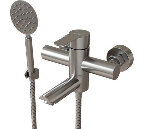 Смеситель для ванны MIXLINE "Stainless" картридж 35 мм, нержавеющая сталь mlss32-01 552272