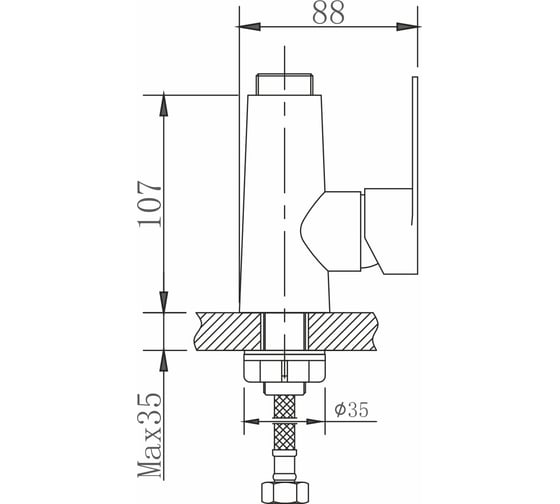 Смеситель для кухни MIXLINE "Steel kit" картридж 35 мм, нержавеющая сталь mlss36-09 553238