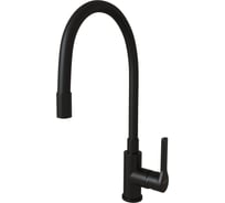 Смеситель для кухни MIXLINE "Round black" картридж 35 мм, гибкий излив, боковая ручка ml23-097 553222