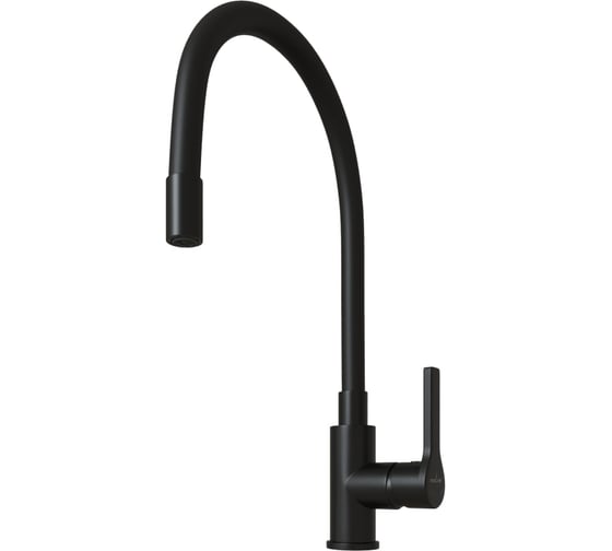 Смеситель для кухни MIXLINE "Round black" картридж 35 мм, гибкий излив, боковая ручка ml23-097 553222