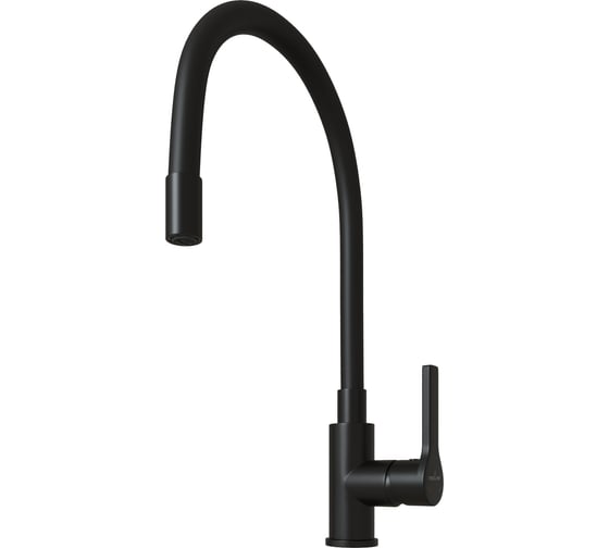 Смеситель для кухни MIXLINE "Round black" картридж 35 мм, гибкий излив, боковая ручка ml23-097 553222