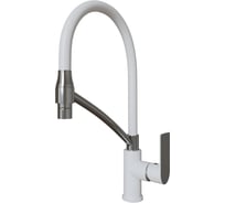 Смеситель для кухни MIXLINE "City white" картридж 35 мм, гибкий излив, боковая ручка ml33-108 553223