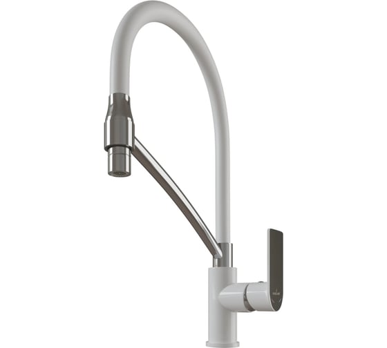Смеситель для кухни MIXLINE "City white" картридж 35 мм, гибкий излив, боковая ручка ml33-108 553223