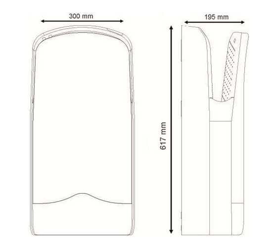 Сушилка для рук Nofer V-JET DEEP BLUE автоматическая, 1760 W 01303.DB