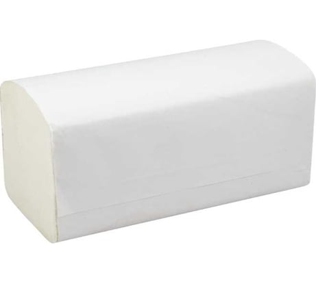 Полотенце бумажное листовое МЯГКИЙ ЗНАК 1-сл 220x210 мм 250 листов (с192) v-сложения белое Г-С395