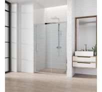 Дверь в душевую нишу gwmpkb019d2 100x200 см, профиль хром блестящий, стекло бесцветное закаленное 6 мм GuteWetter 4698031924233