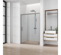Дверь в душевую нишу GuteWetter gwmpkb019d2 130x200 см, профиль хром матовый, стекло бесцветное закаленное 6 мм 4698031923915