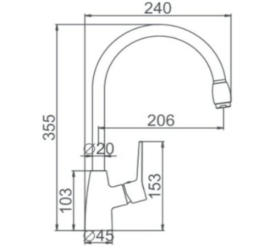 Смеситель для умывальника LEDEME L4069B черный 65887