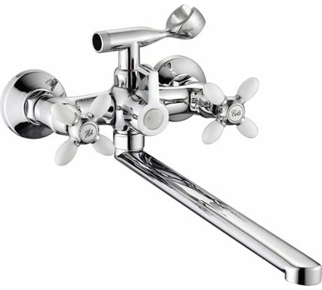 Универсальный смеситель Potato с прямым изливом и поворотным переключателем для душа P2771-7