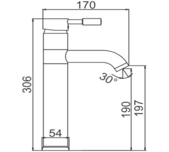 Смеситель для умывальника LEDEME L1052-2 808157