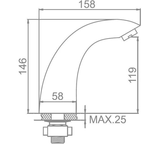 Смеситель для умывальника LEDEME L1055-14 сенсорный 805724