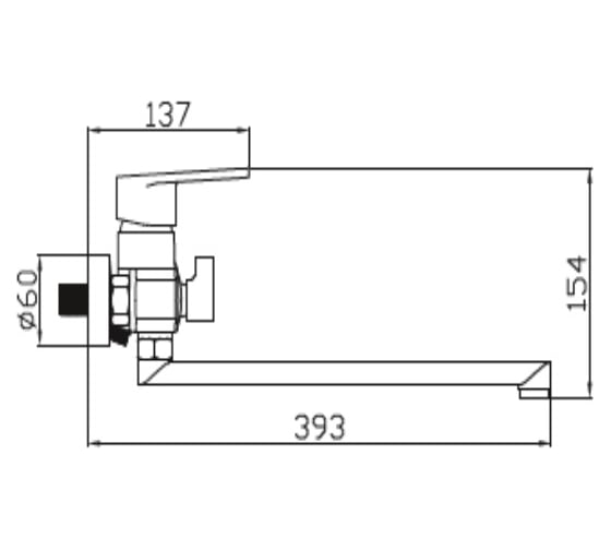 Цветной смеситель для ванной Potato P2230-6