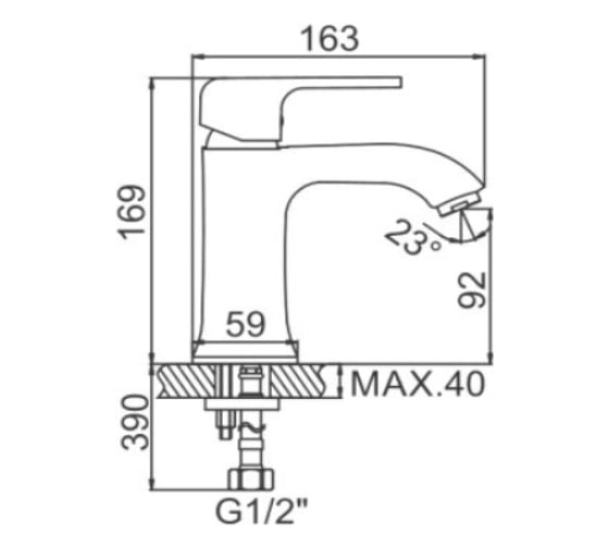 Смеситель для умывальника LEDEME L1044 805840