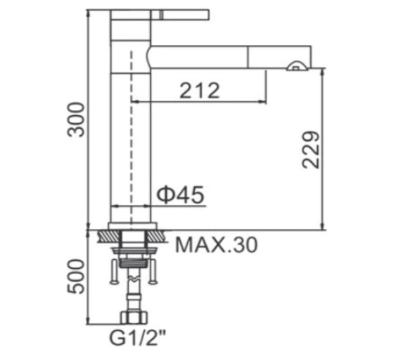 Смеситель для умывальника LEDEME L1152-2 с гайкой, белый 89703