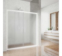 Дверь в душевую нишу GuteWetter gwmpkb019d4 200x200 см, профиль белый матовый, стекло матовое закаленное 6 мм 4698031637072