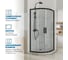 Душевой уголок GuteWetter gwmpkb018r 110x110x200 см, профиль черный матовый, стекло бесцветное закаленное 6 мм 4698031920372 3