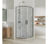 Душевой уголок GuteWetter gwmpkb018r 105x105x200 см, профиль хром матовый, стекло бесцветное закаленное 6 мм 4698031919925