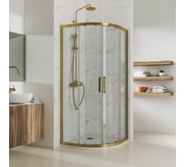Душевой уголок GuteWetter gwmpkb018r 90x90x200 см, профиль бронзовый, стекло бесцветное закаленное 6 мм 4698031162253