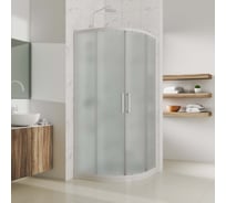 Душевой уголок GuteWetter gwmpkb018r 95x95x200 см, профиль белый матовый, стекло матовое закаленное 6 мм 4698031634668