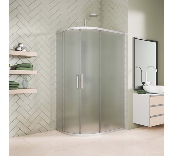 Душевой уголок GuteWetter gwmpkb018rb 130x90x200 см, профиль хром матовый, стекло матовое закаленное 6 мм 4698031921348