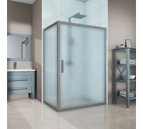 Душевой уголок GuteWetter gwmpkb019r 105x115x200 см, профиль хром матовый, стекло матовое закаленное 6 мм 4698031933280