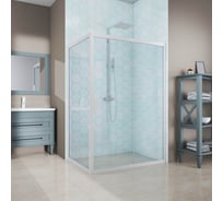 Душевой уголок GuteWetter gwmpkb019r 105x140x200 см, профиль белый матовый, стекло бесцветное закаленное 6 мм 4698031639793