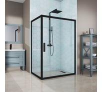 Душевой уголок GuteWetter gwmpkb019r 105x170x200 см, профиль черный матовый, стекло бесцветное закаленное 6 мм 4698031938827