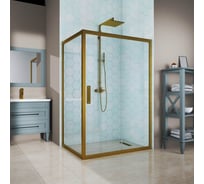 Душевой уголок GuteWetter gwmpkb019r 105x90x200 см, профиль бронзовый, стекло бесцветное закаленное 6 мм 4698032692827
