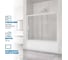 Шторка на ванну GuteWetter gwmpkb019p2 135x150 см, профиль белый матовый, стекло матовое закаленное 6 мм 4698031666904 2