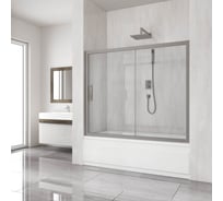 Шторка на ванну GuteWetter gwmpkb019p2 140x150 см, профиль хром матовый, стекло бесцветное закаленное 6 мм 4698031943173