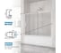 Шторка на ванну GuteWetter gwmpkb019p2 175x150 см, профиль белый матовый, стекло матовое закаленное 6 мм 4698031666980 4
