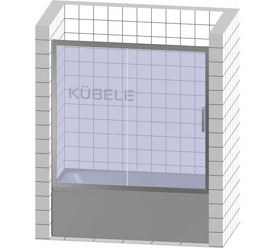Шторка на ванну GuteWetter gwmpkb019p2 175x150 см, профиль белый матовый, стекло бесцветное закаленное 6 мм 4698031666874