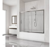 Шторка на ванну GuteWetter gwmpkb019p2 170x150 см, профиль хром блестящий, стекло бесцветное закаленное 6 мм 4698031943456