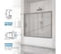 Шторка на ванну GuteWetter gwmpkb019p2 160x150 см, профиль хром матовый, стекло матовое закаленное 6 мм 4698031943326 4
