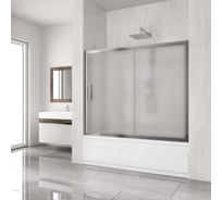 Шторка на ванну GuteWetter gwmpkb019p2 170x150 см, профиль хром блестящий, стекло матовое закаленное 6 мм 4698031943562