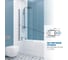 Шторка на ванну GuteWetter gwmpkb020p601 55x150 см, профиль хром матовый, стекло бесцветное закаленное 6 мм 4698031943814 4