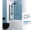 Шторка на ванну GuteWetter gwmpkb020p601 90x150 см, профиль черный матовый, стекло бесцветное закаленное 6 мм 4698031943975 4