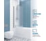 Шторка на ванну GuteWetter gwmpkb020p601 70x150 см, профиль хром матовый, стекло матовое закаленное 6 мм 4698031944026 2