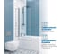 Шторка на ванну GuteWetter gwmpkb020p601n 57x153 см, профиль хром матовый, стекло бесцветное закаленное 6 мм 4698032451196 3