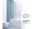 Шторка на ванну GuteWetter gwmpkb020p601n 57x149 см, профиль белый матовый, стекло матовое закаленное 6 мм 4698032451080 4