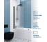Шторка на ванну GuteWetter gwmpkb020p601n 52x153 см, профиль черный матовый, стекло матовое закаленное 6 мм 4698032450663 2