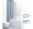 Шторка на ванну GuteWetter gwmpkb020p601n 60x141 см, профиль белый матовый, стекло бесцветное закаленное 6 мм 4698032451318 4