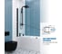 Шторка на ванну GuteWetter gwmpkb020p601n 55x148 см, профиль черный матовый, стекло бесцветное закаленное 6 мм 4698032450892 4