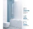 Шторка на ванну GuteWetter gwmpkb020p601n 79x141 см, профиль белый матовый, стекло матовое закаленное 6 мм 4698032453480 2