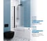 Шторка на ванну GuteWetter gwmpkb020p601n 72x141 см, профиль черный матовый, стекло матовое закаленное 6 мм 4698032452902 3