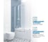 Шторка на ванну GuteWetter gwmpkb020p601n 77x141 см, профиль белый матовый, стекло бесцветное закаленное 6 мм 4698032453398 3