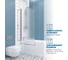 Шторка на ванну GuteWetter gwmpkb020p601n 94x141 см, профиль хром матовый, стекло матовое закаленное 6 мм 4698032454722 3