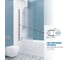 Шторка на ванну GuteWetter gwmpkb020p601n 94x141 см, профиль хром матовый, стекло матовое закаленное 6 мм 4698032454722 4